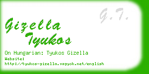 gizella tyukos business card